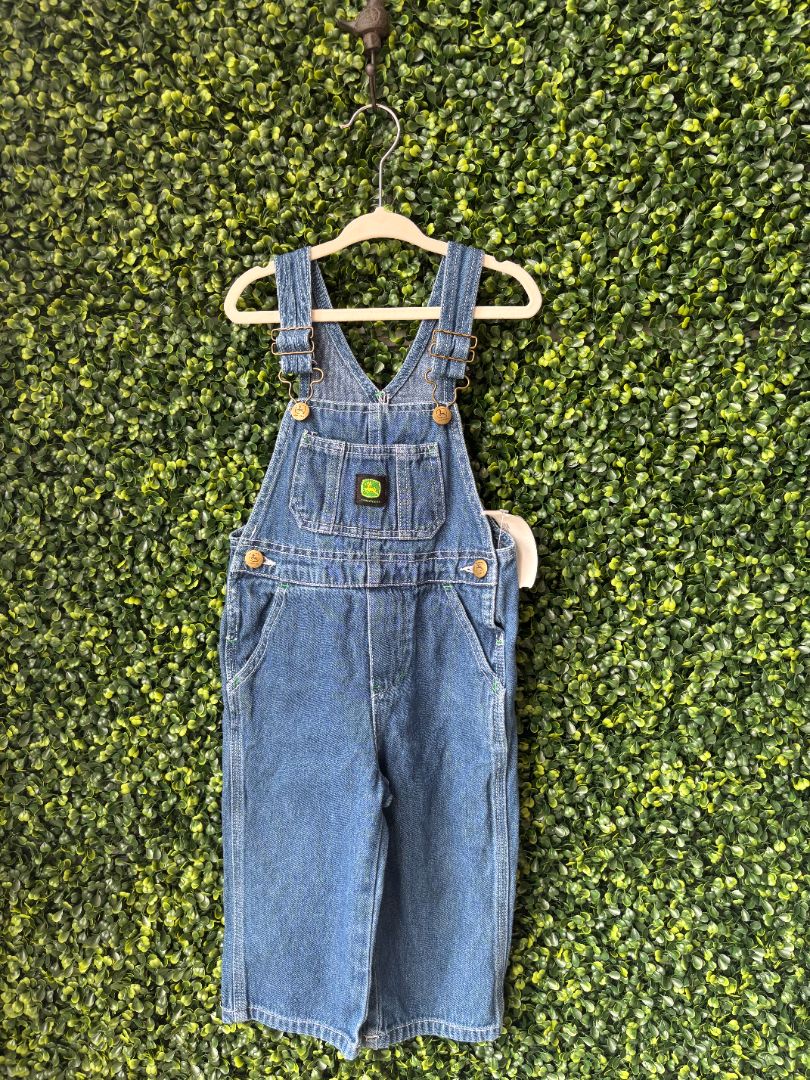 Denim  Boys John Deere Overalls, 2T