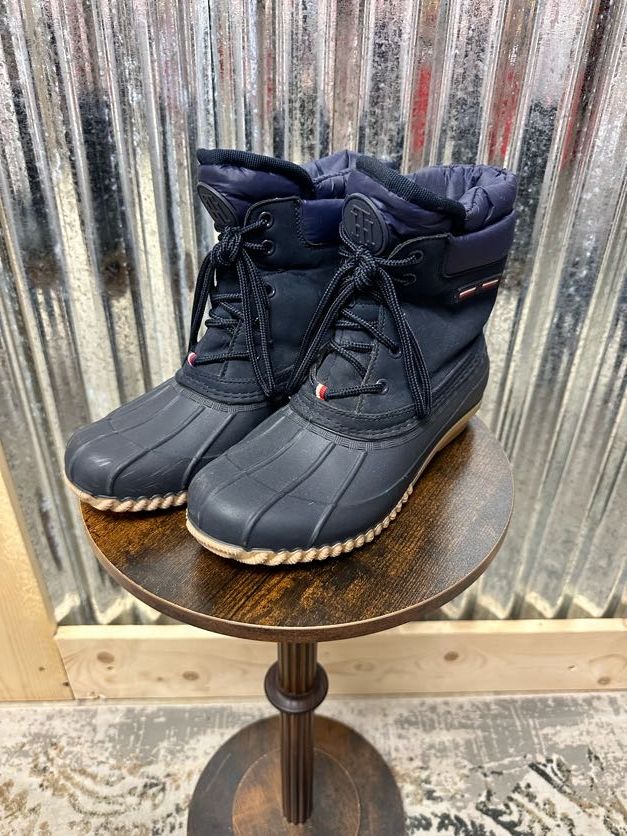 Tommy Hilfiger Navy Boots, 7