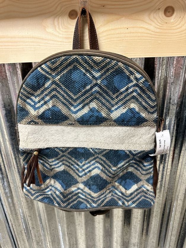 Blue, Gray, Brown Myra Bag Brand Bookbag