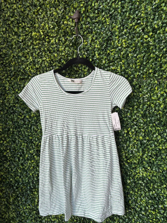 H&M Green Striped Dress, 10-12