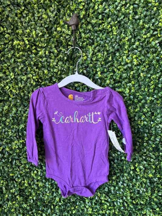 Purple Carhartt Onesie, 12M
