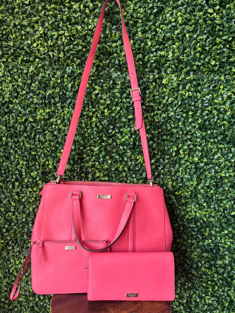 Hot Pink  3 pc Kate Spade Purse Set