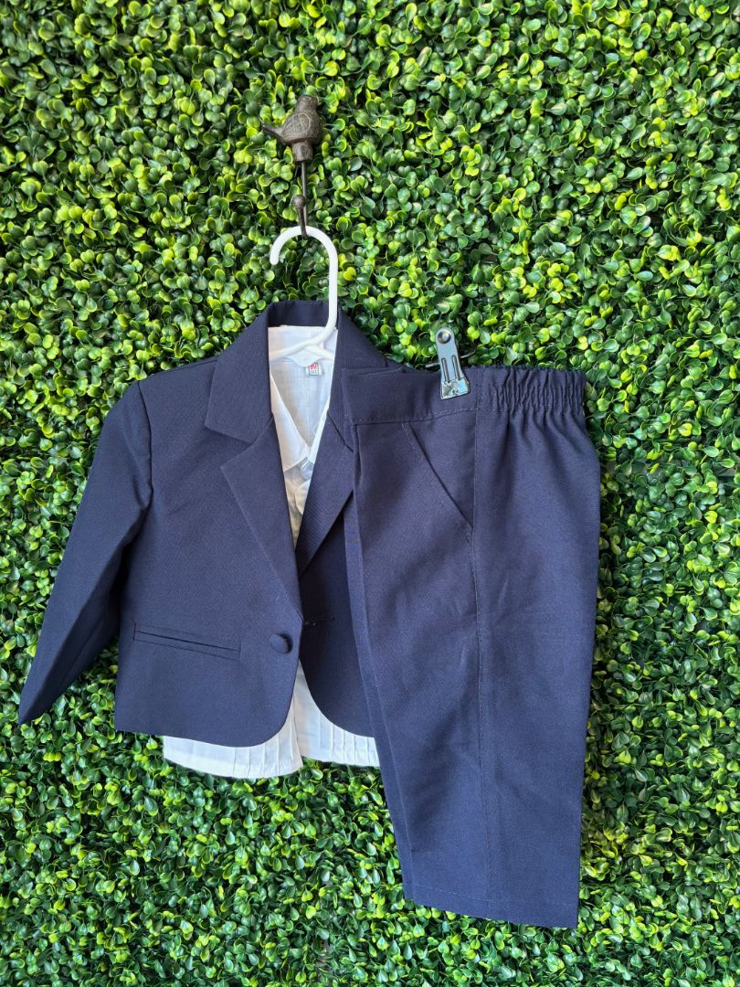 Navy Blue  3pc Suit Set, 9M