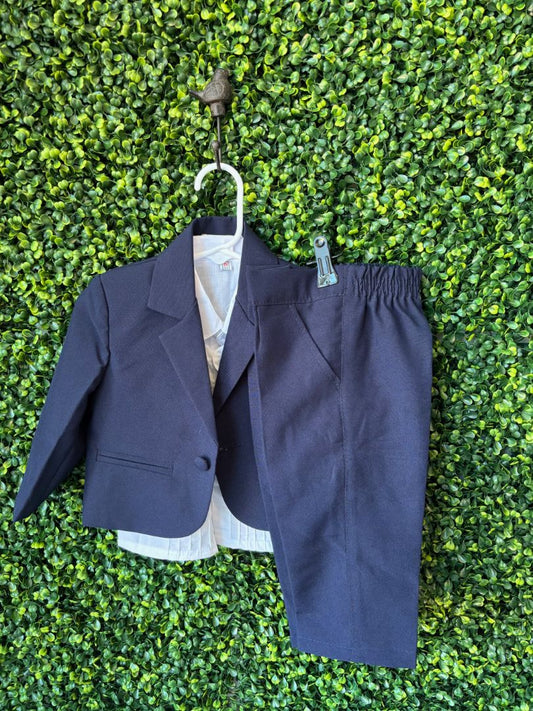 Navy Blue  3pc Suit Set, 9M