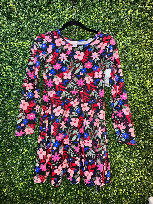 Black With Flowers Justice Dress, 14