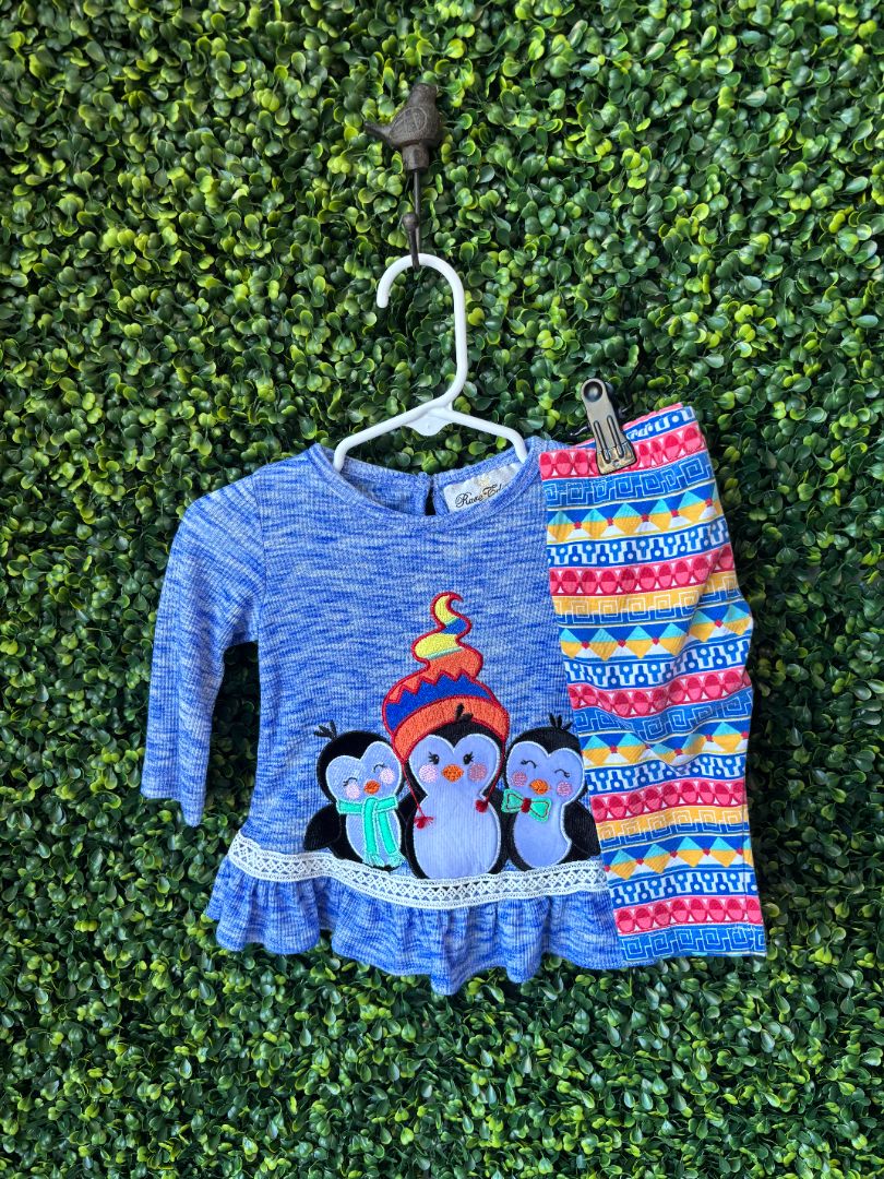 Rare Editions Penguin Outfit, 6-9M