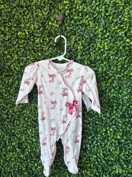 Pink Fox Sleeper, 3/6M
