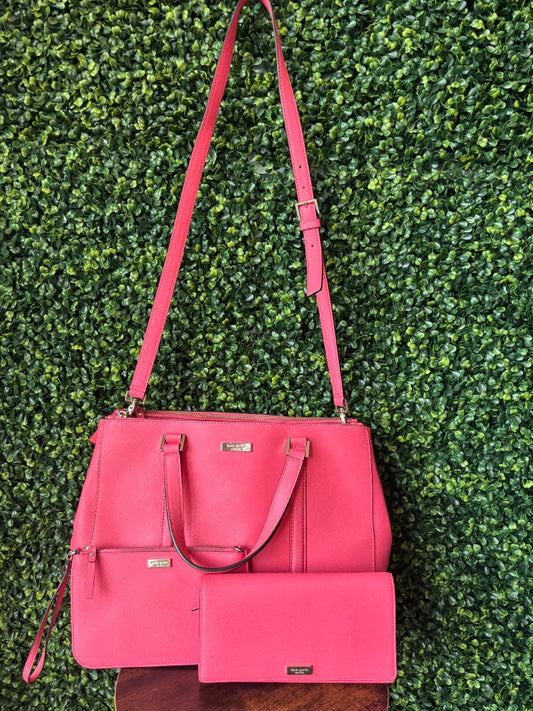 Hot Pink  3 pc Kate Spade Purse Set