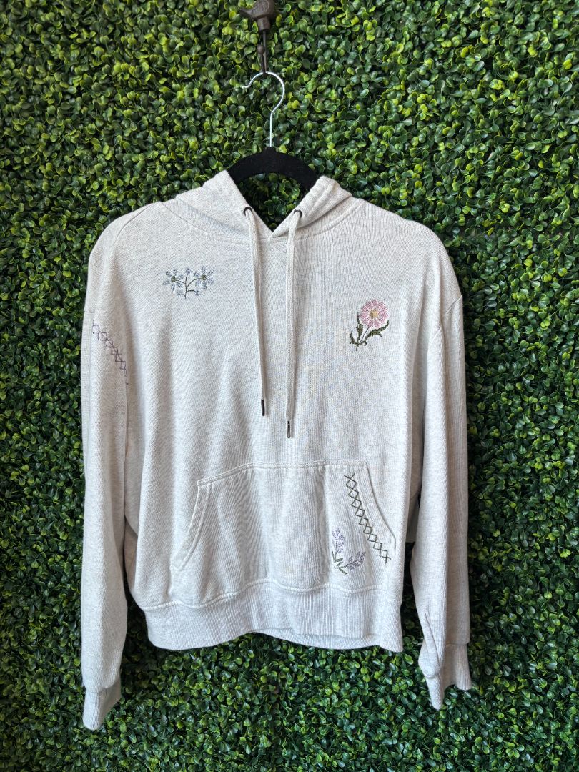 Cropped Flower Hoodie, Small