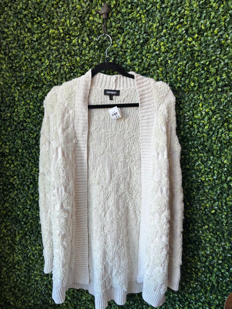 White Express Cardigan, Small
