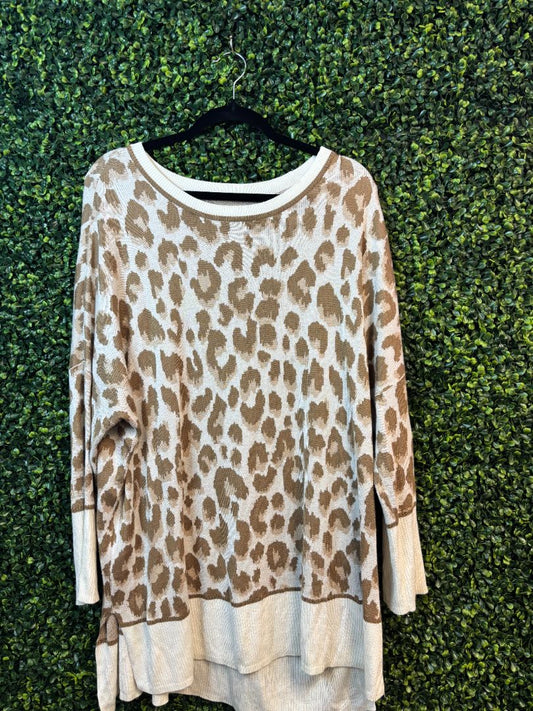 Cheetah Wonderly Sweater, X-Large