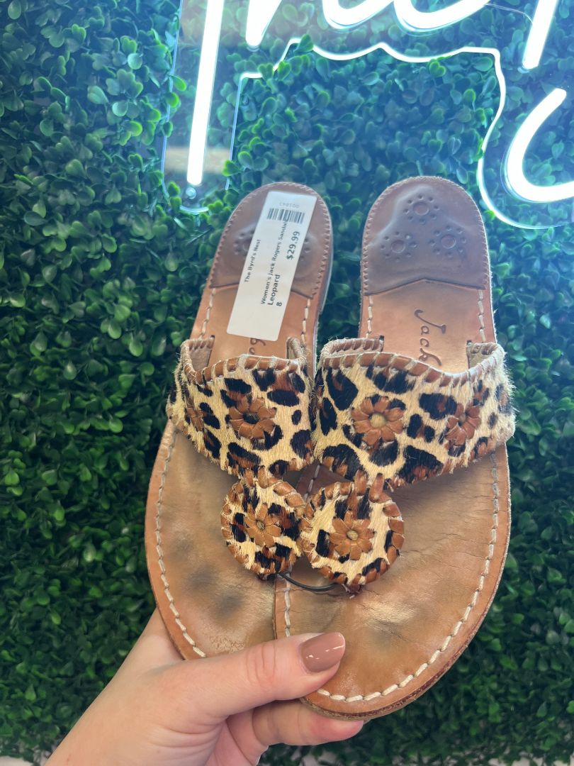 Leopard  Women's Jack Rogers Sandals, 8